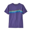 T Shirt Patagonia Kids Regenerative Organic Certified Cotton Graphic Ridge Rise Stripe Perennial Pu -Teva Boutique wbs23 62174 ripl